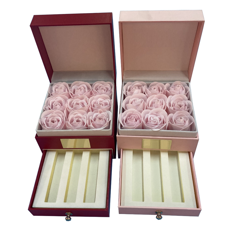 Wholesale Customized Luxury High Quality Double-Deck Drawer Type Hardcover Gift Packaging Box Jewelry Packaging Box
